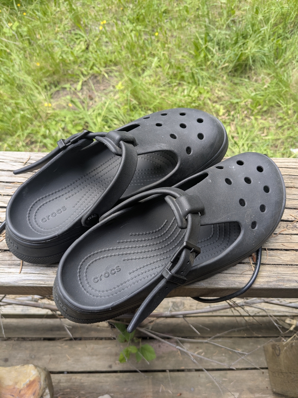 CROCS MaryJane Black Clog Sandal